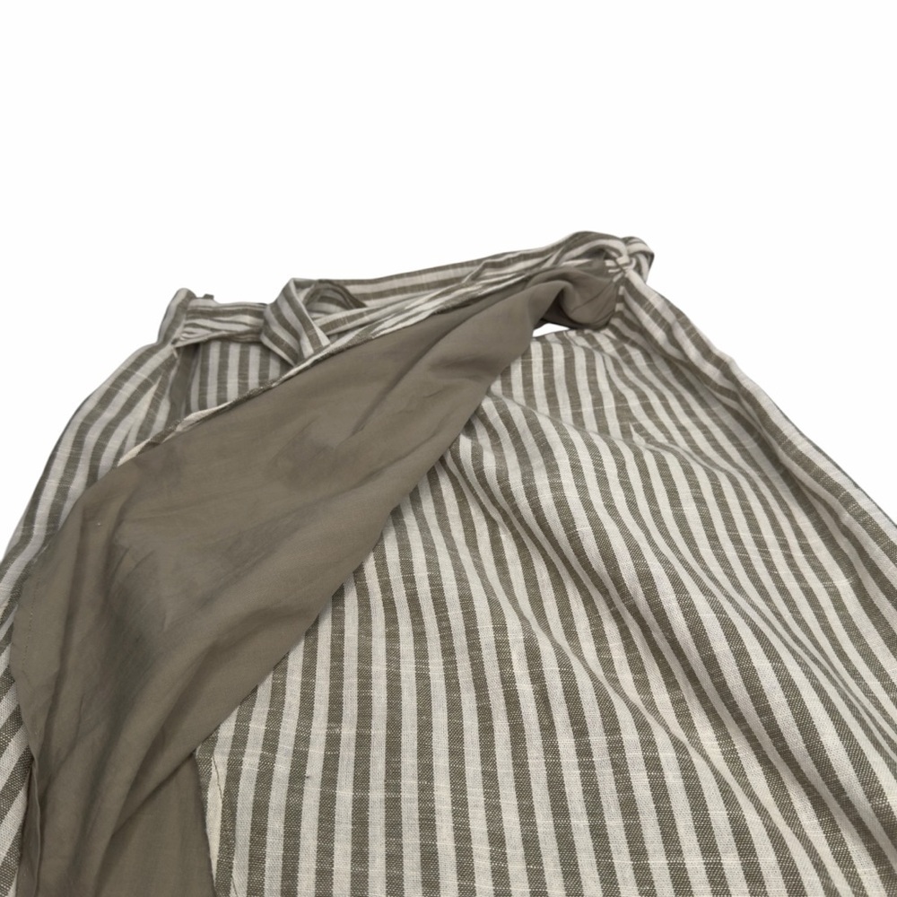 June & Hudson Asymmetrical Striped Cream Skirt - Picture 5 of 9